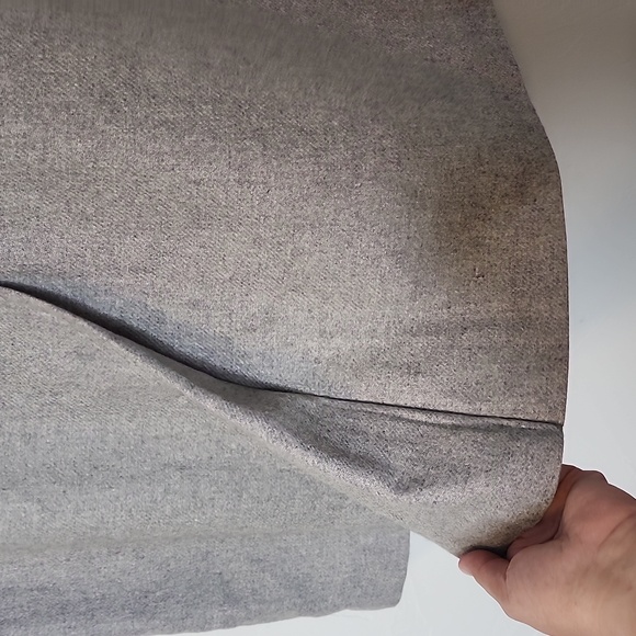 Vintage size 14 light gray wool blend a line skirt - Picture 5 of 10